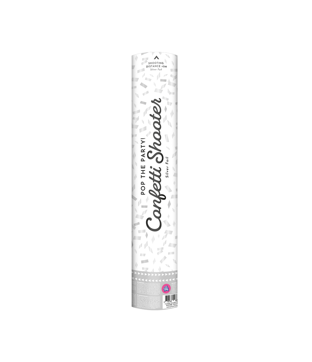 Zilveren Confetti Kanon Folie Snippers 40cm