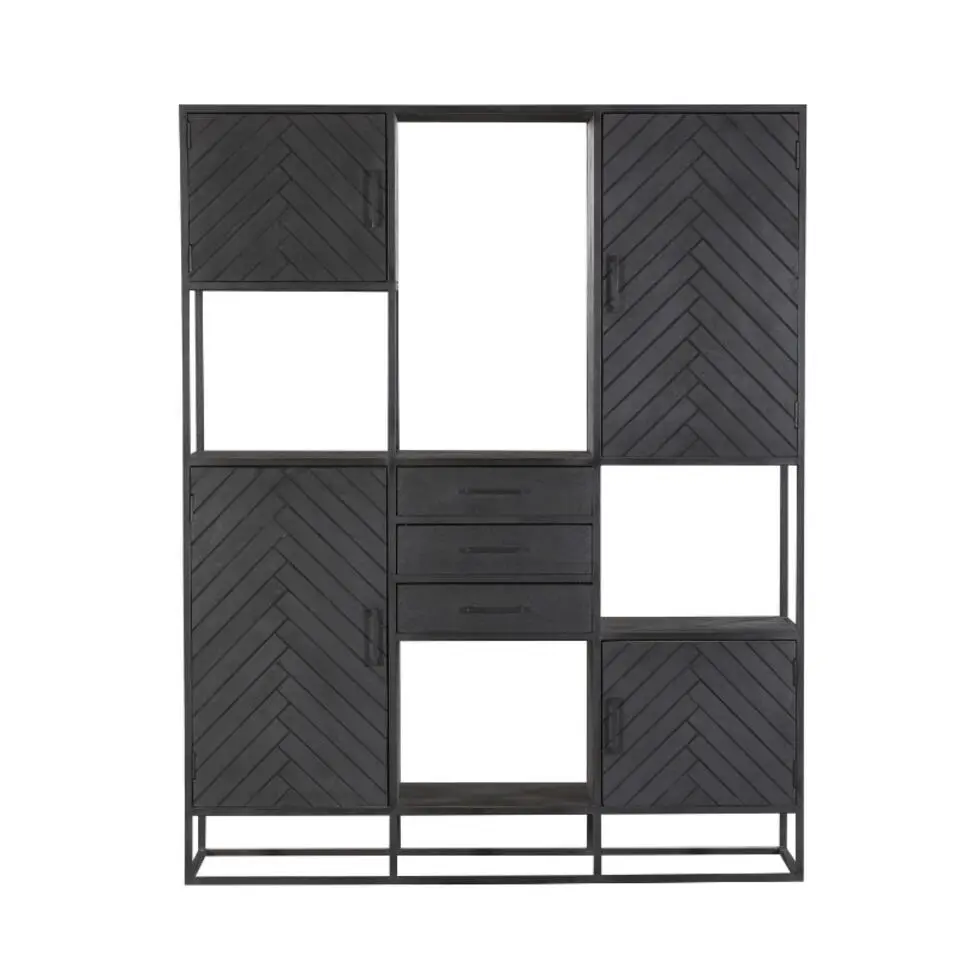 StarFurn - Vakkenkast New York Supreme XXL - 160 cm - zwart