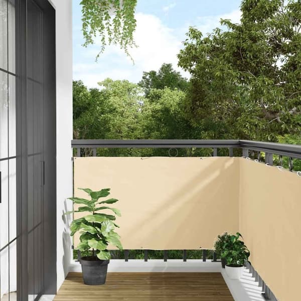 vidaXL Balkongskjerm kremhvit 300x75 cm PVC