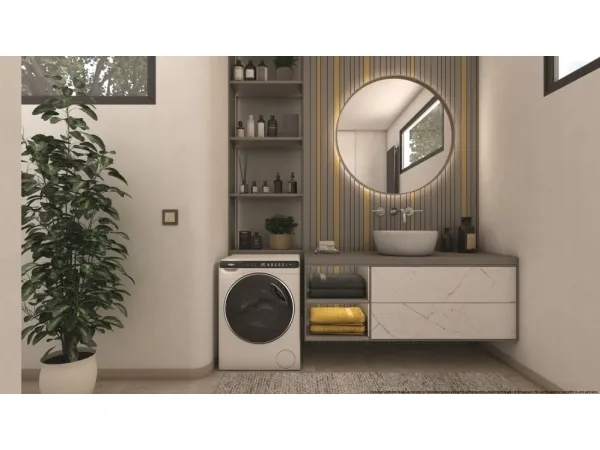 Haier HW50-BP12307-S, Front-læsning, 5 kg, C, 66 dB, 1200 rpm, A