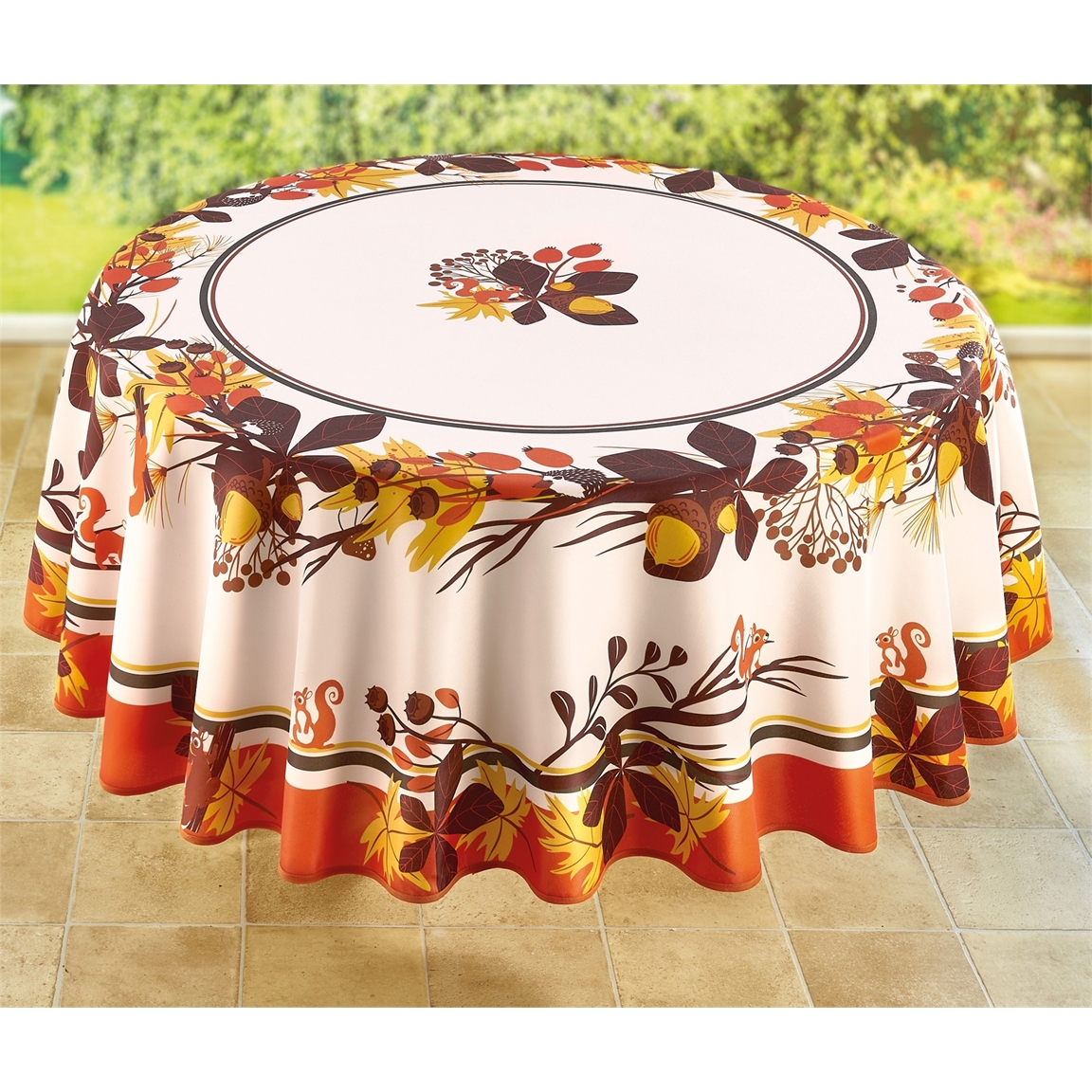 Nappe baies d'automne ronde ou rectangle