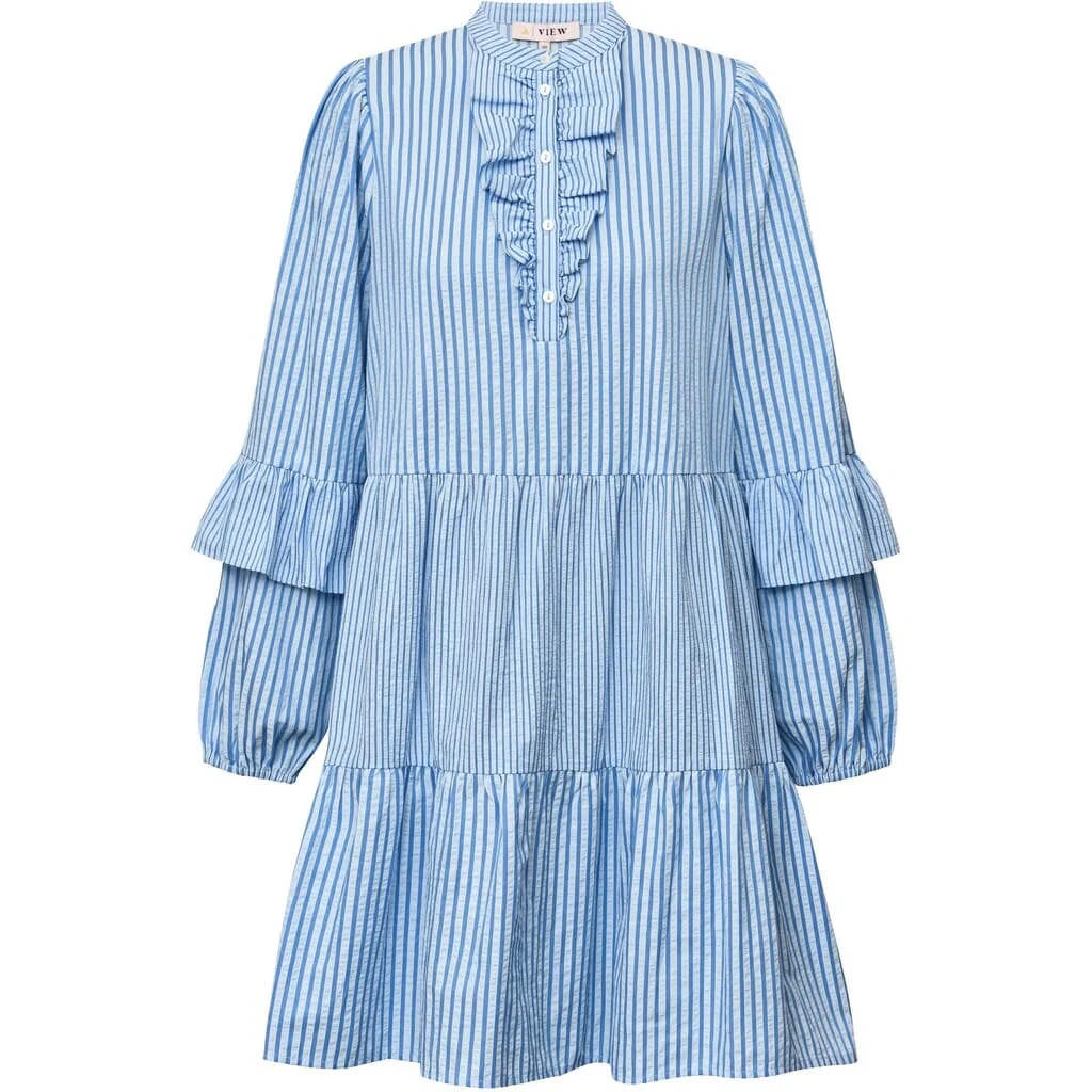 A-View Karin Dress 112 blue white stribe