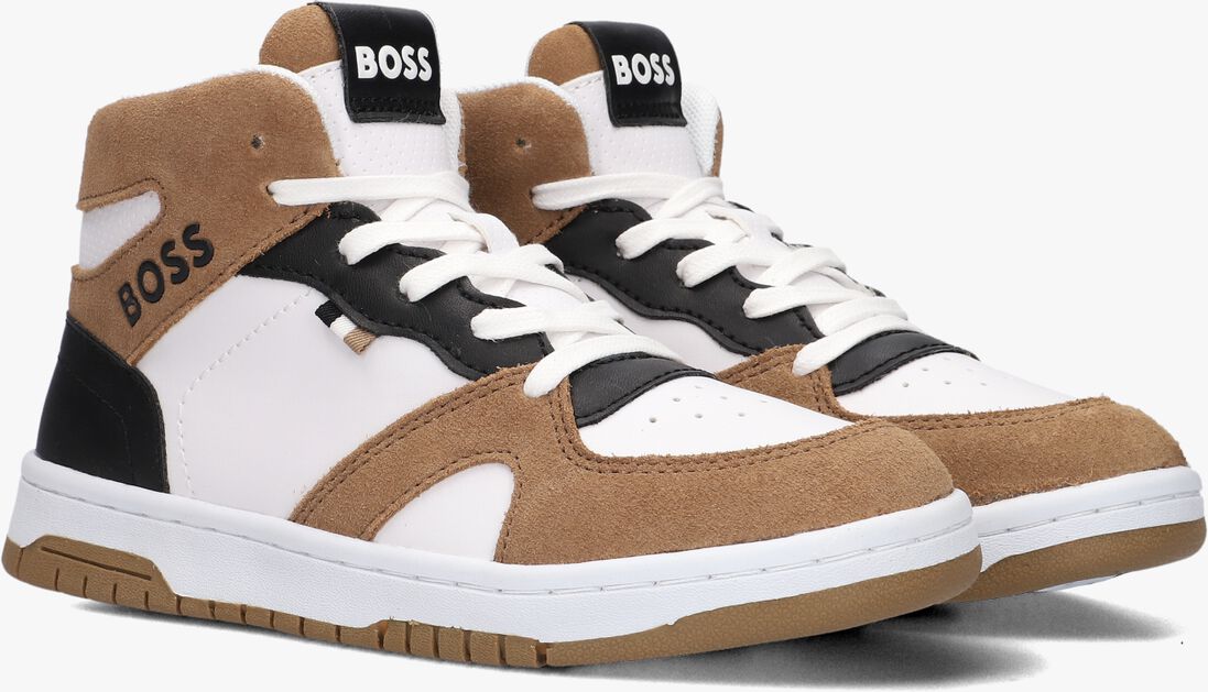 BOSS KIDS witte boss kids hoge sneaker baskets j29367