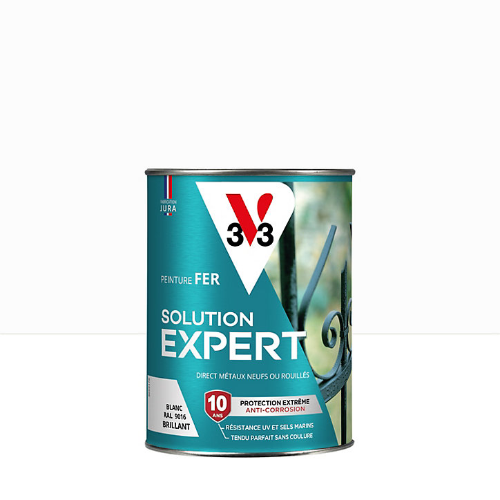 Peinture extérieure fer Solution expert blanc brillant V33 250ml