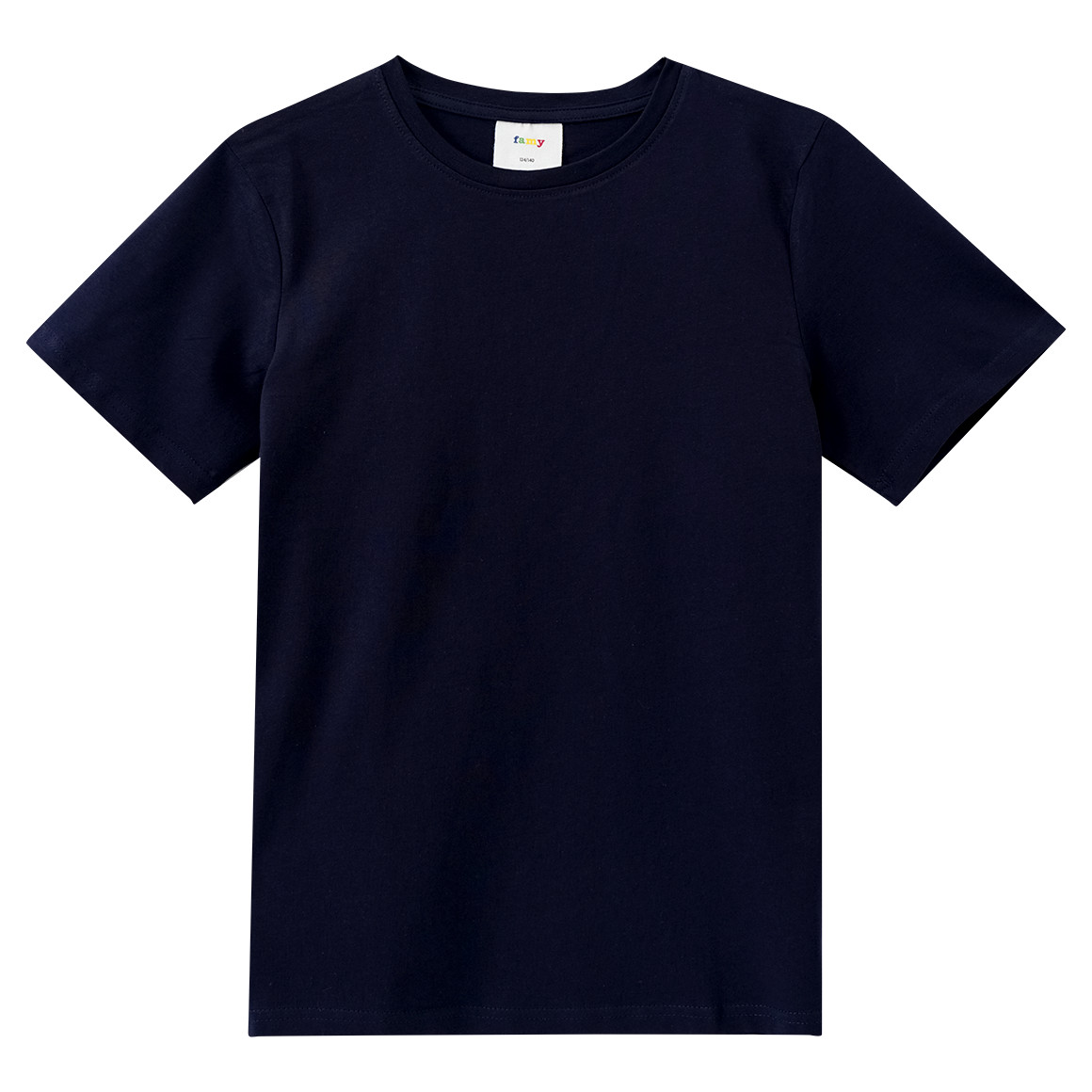 Famy 3 Jungen T-Shirts im Basic-Look dunkelblau / weiss / grau