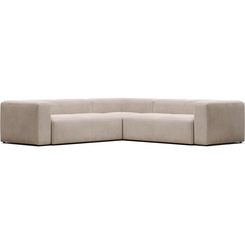 Canapé d’angle Blok 4 places beige 290 x 290 cm