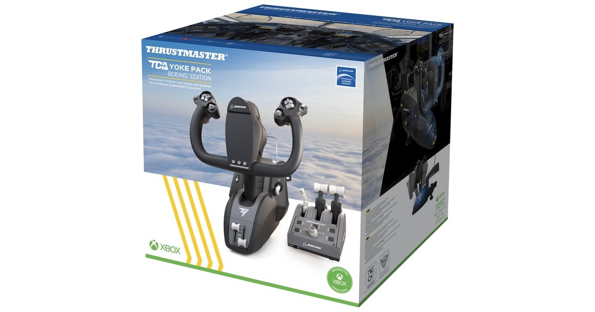 ThrustmasterTCA Yoke Pack Boeing Edition gaming set  (Zwart/grijs, Pc, Xbox One, Xbox Series X|S)