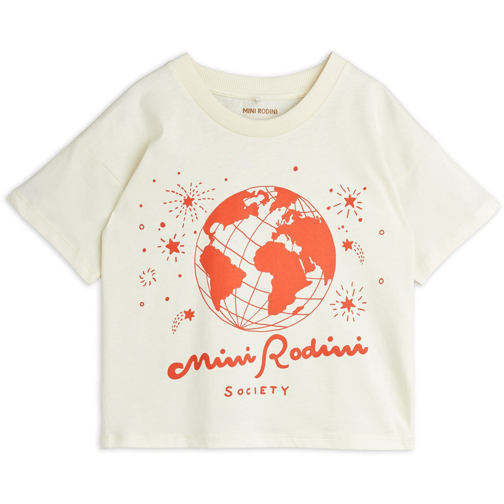 Køb Mini Rodini Offwhite Mini Rodini Society Sp Ss Tee