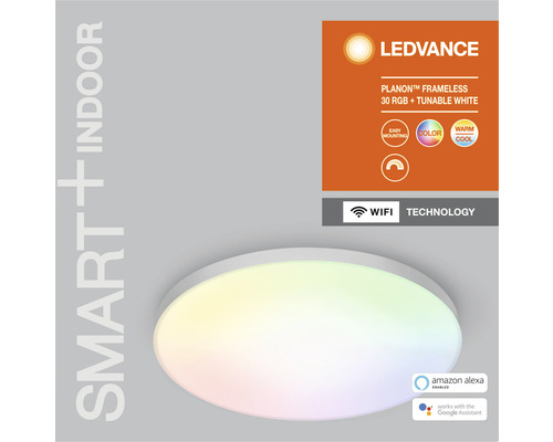 Frameloos LED-paneel 20W 1600 lm 3000 K RGB kleurveranderend Ø 30 cm Smart+ WiFi + nachtlampfunctie
