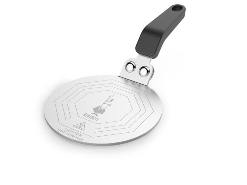 Bialetti Induktions-Adapterplatte Ø 13 cm Kanne bis 6 Tasse Induktionskochfeld-Adapterplatte für Bialetti Moka