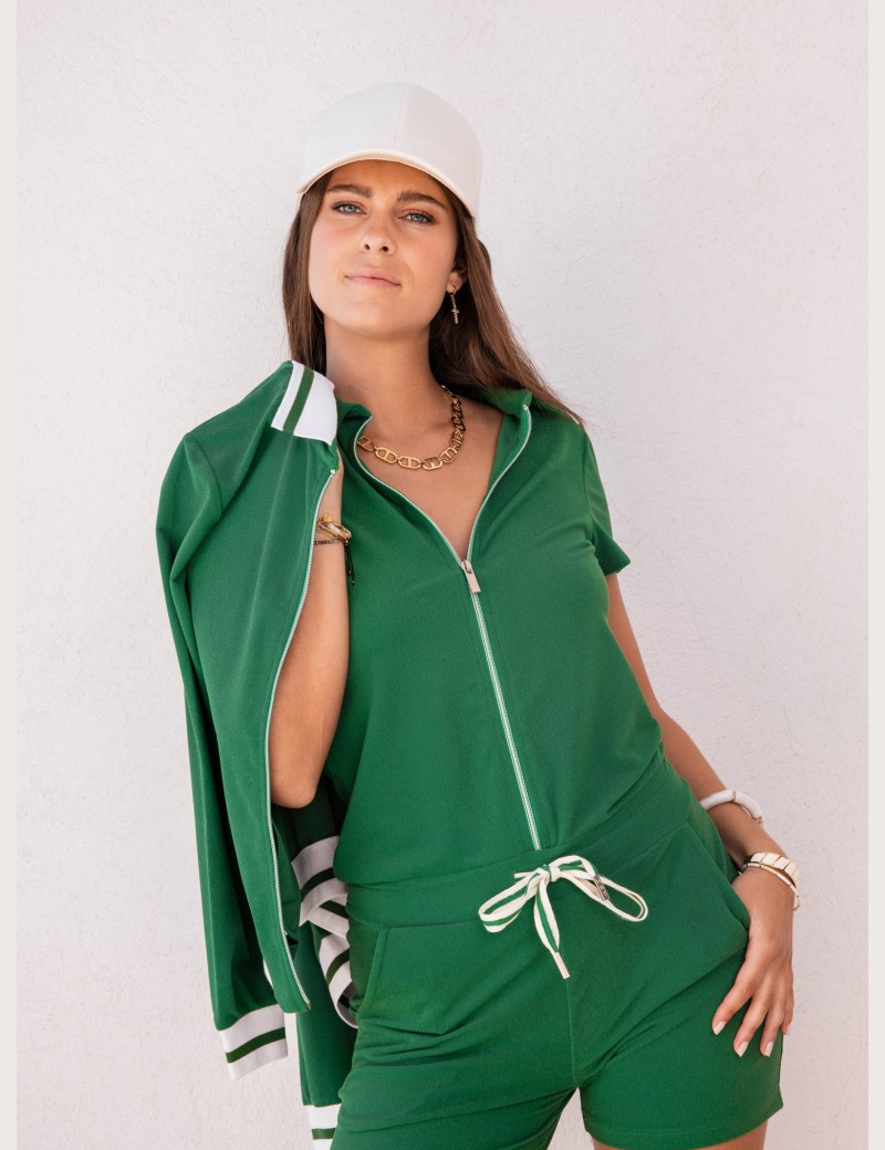 HBT COMBINAISON CINDY EPONGE FEMME SHORT VERTE