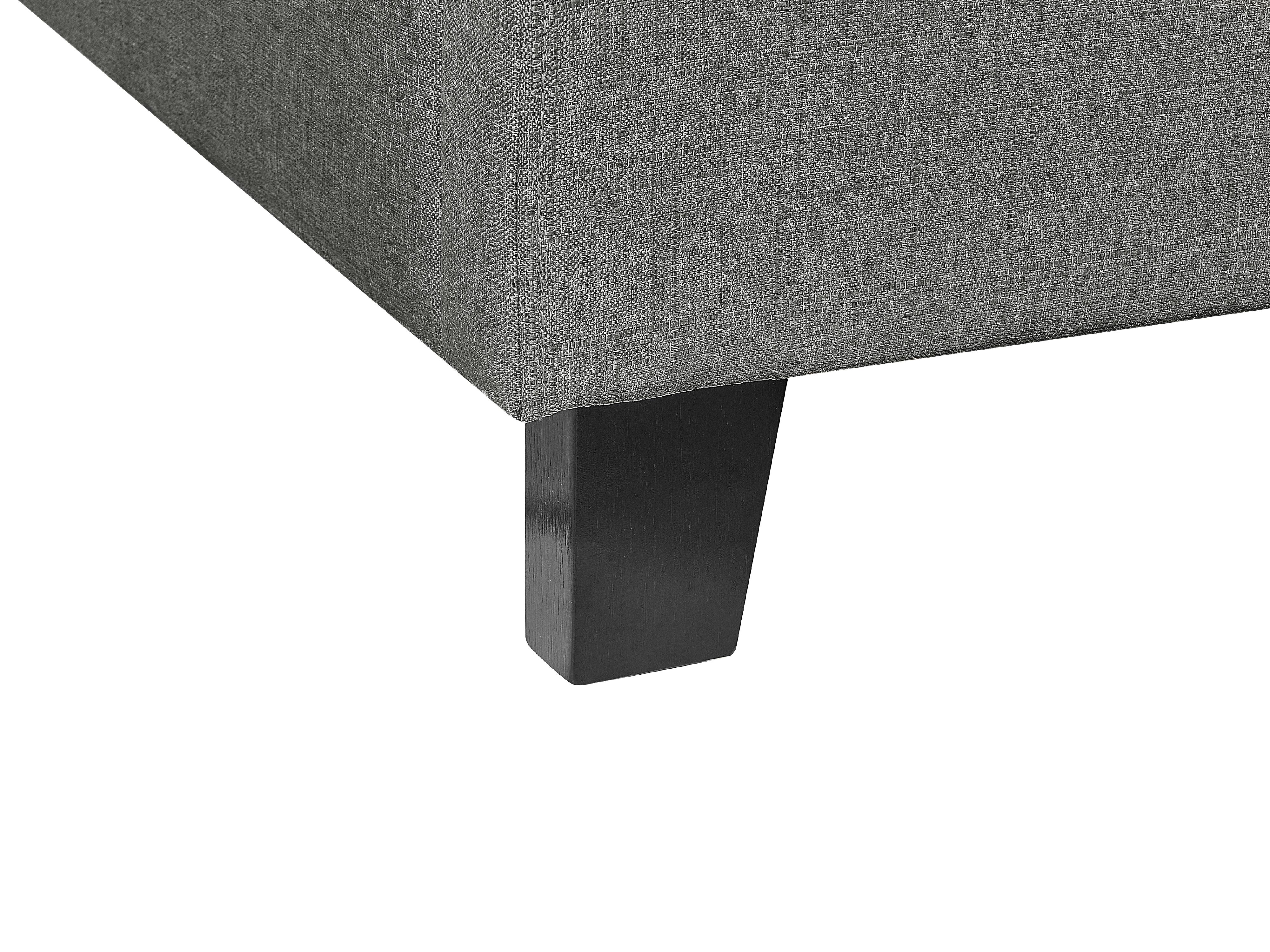 Bed zonder hoofdbord Stof ROANNE 160 x 200 cm Grijs