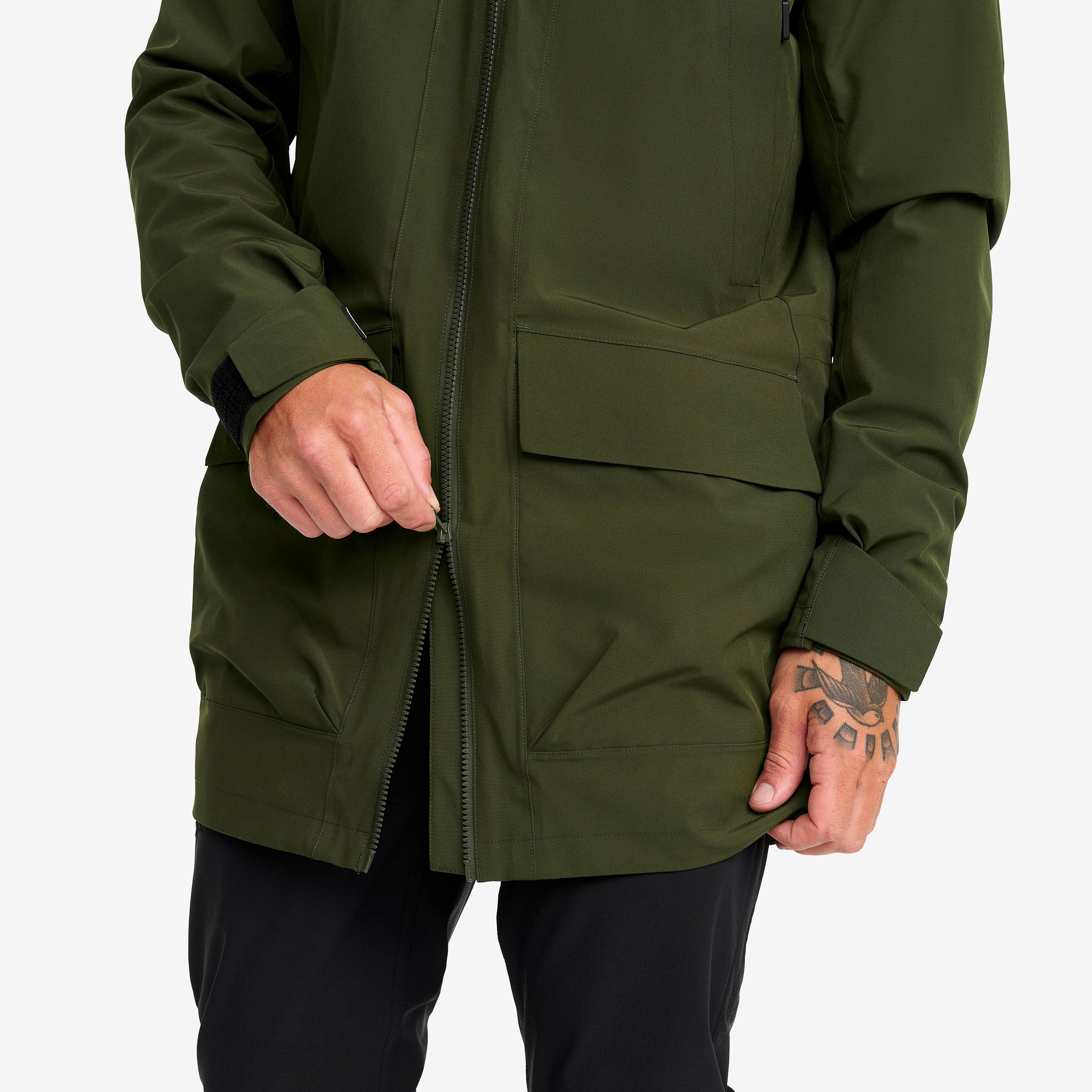 Nevis 2L Parka Herre Forest Green