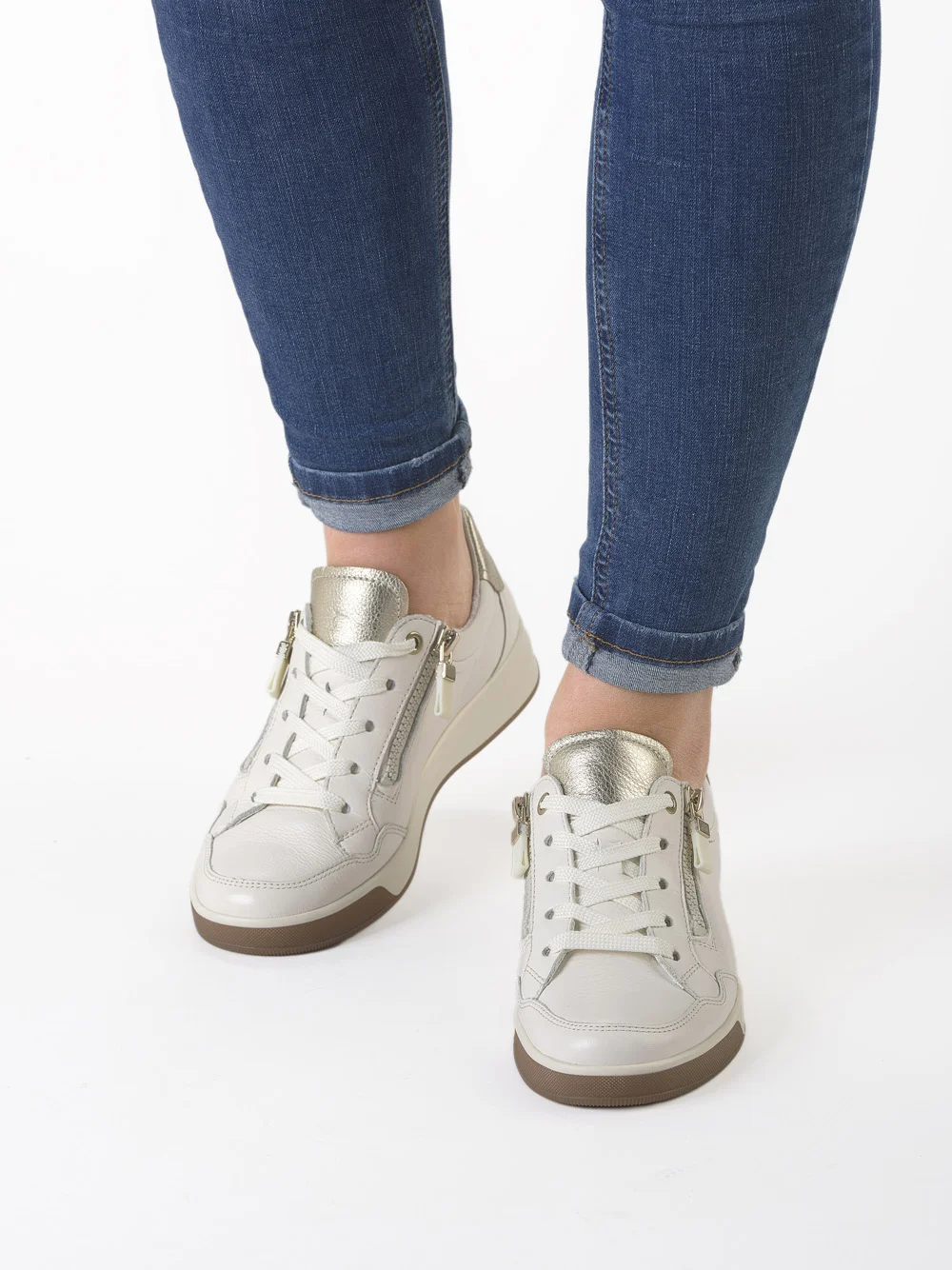 Schnürschuh Rom cream
