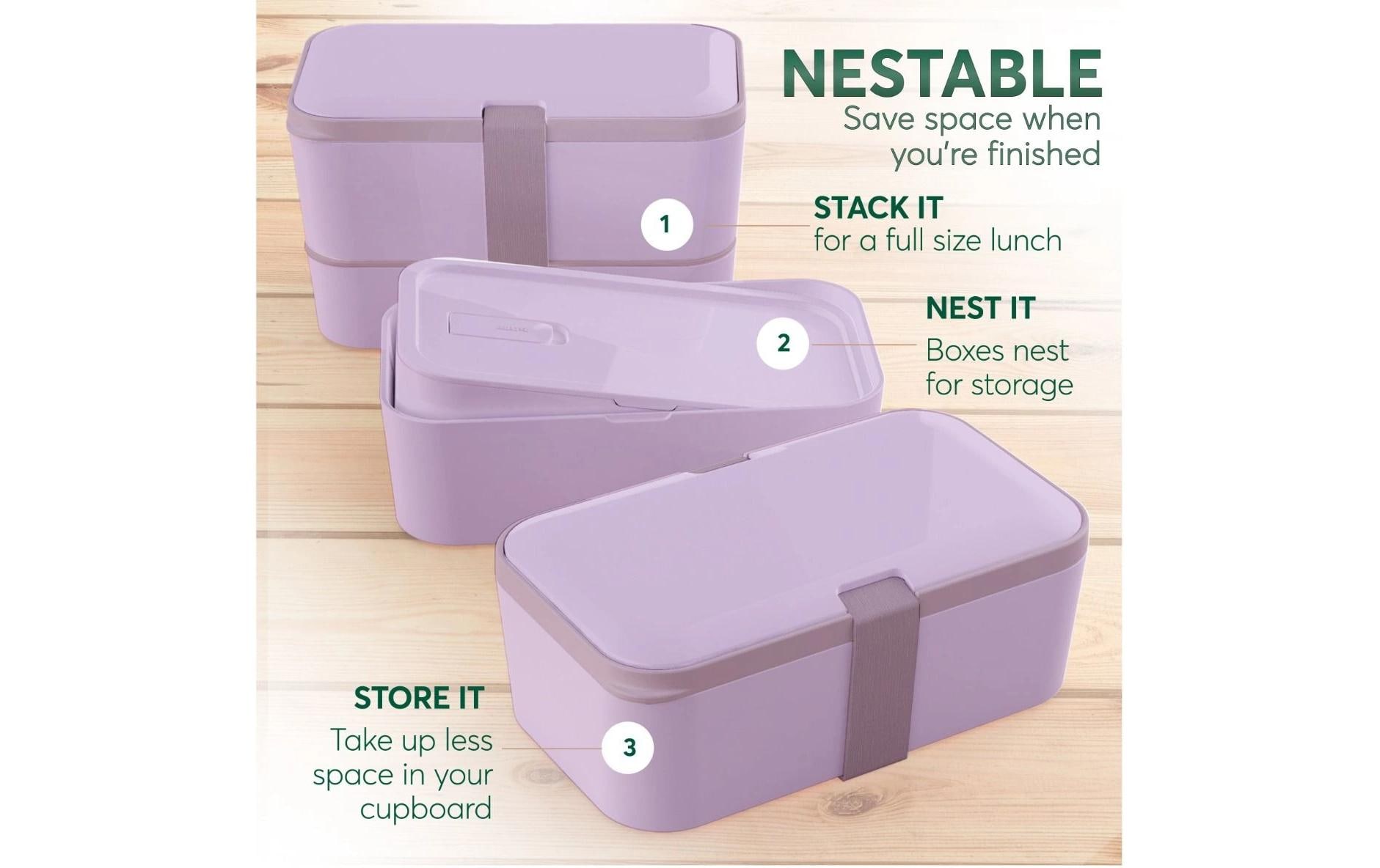 Lunchbox Nestable L Lavender PurplePraktische und nachhaltige Lunchbox