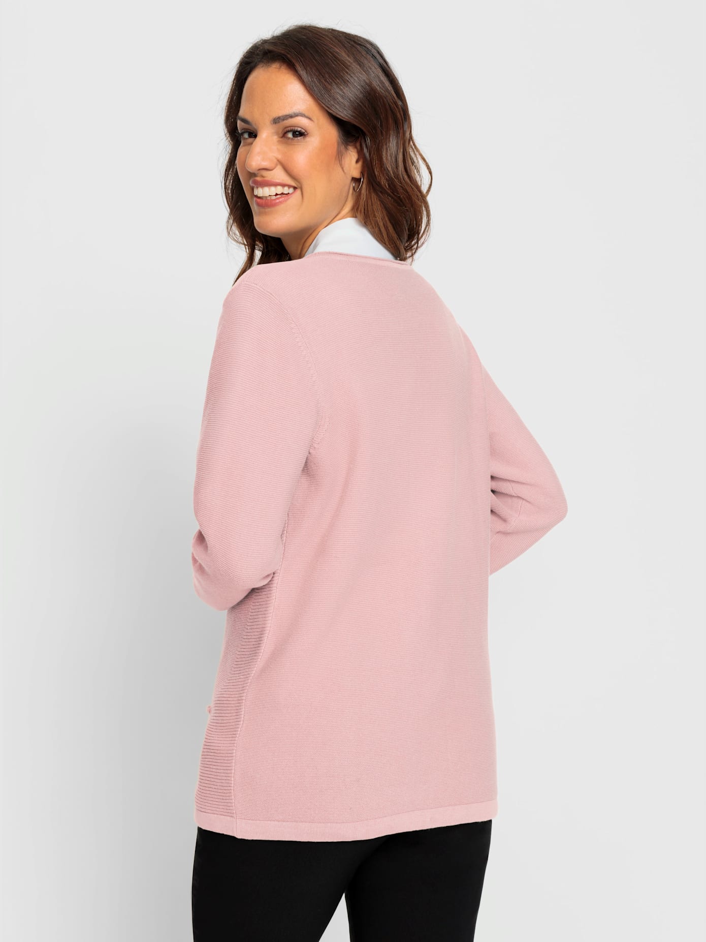 Veste en tricot maille perlée attrayante