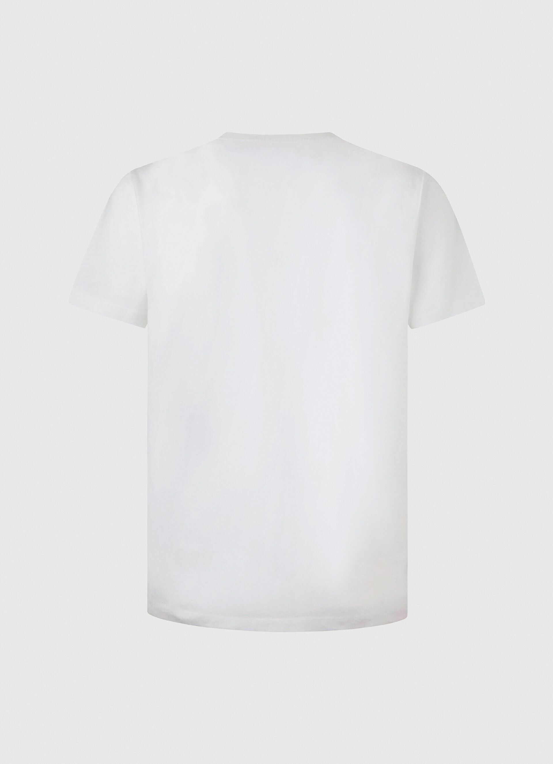 Camiseta de algodão com logotipo estampado - branca