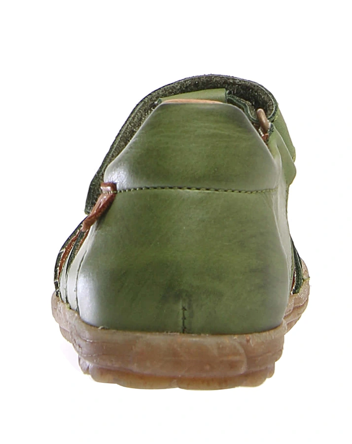 Leder-Sandalen SEE mit Zehenschutz in khaki