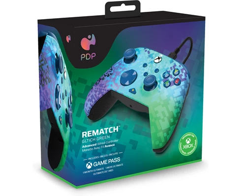 PDP Rematch Wired Controller - Glitch Green