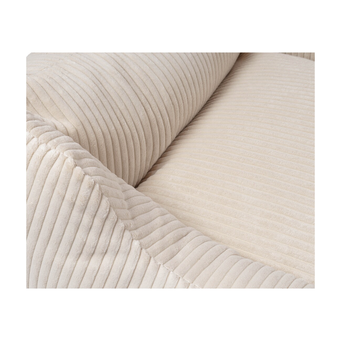 Knuffelwuff Hundebett aus Cord mit Handwebcharakter Olivia beige M-L