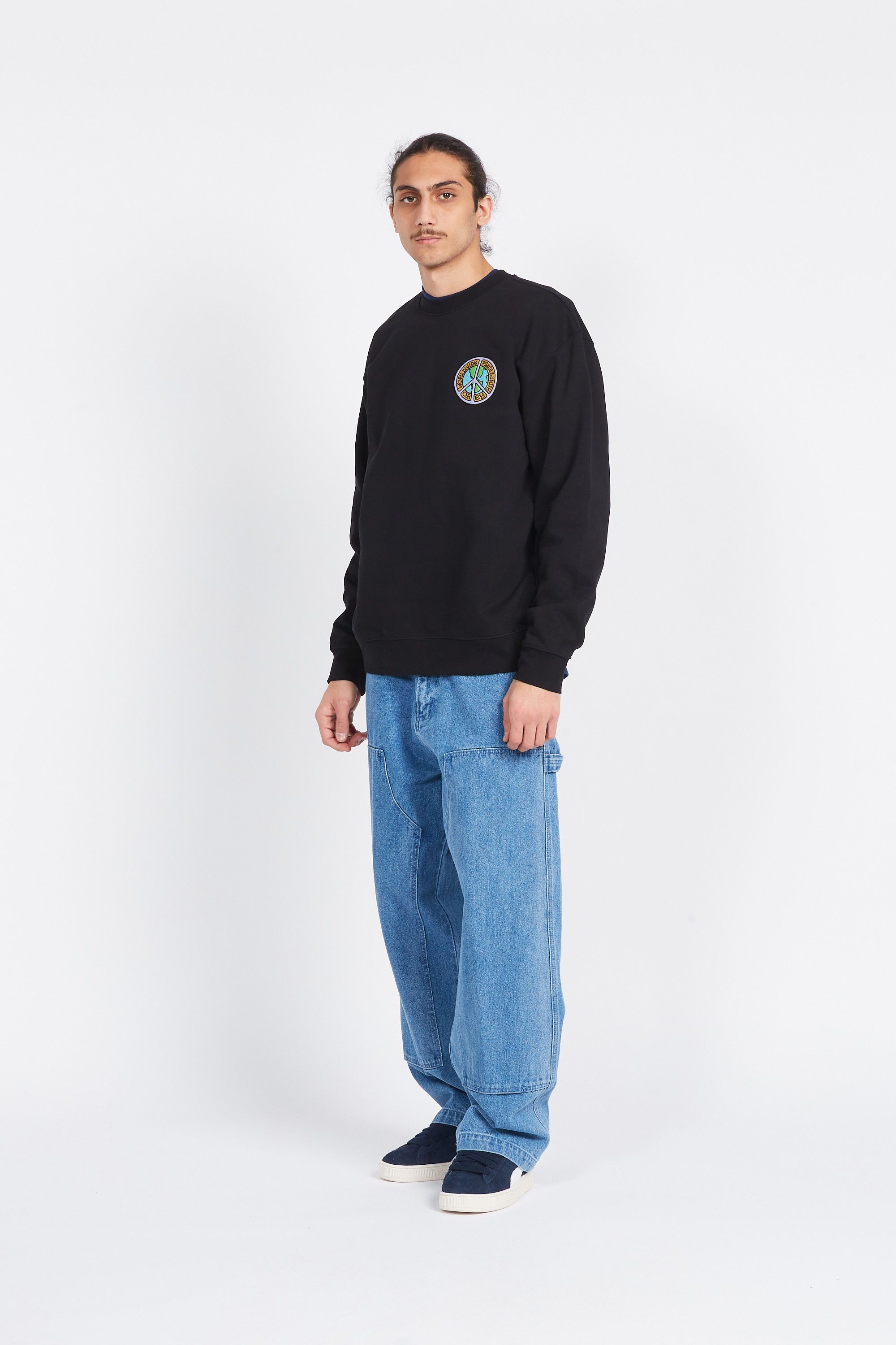 OBEY Sweatshirt  PEACE AND UNITY CREW Noir