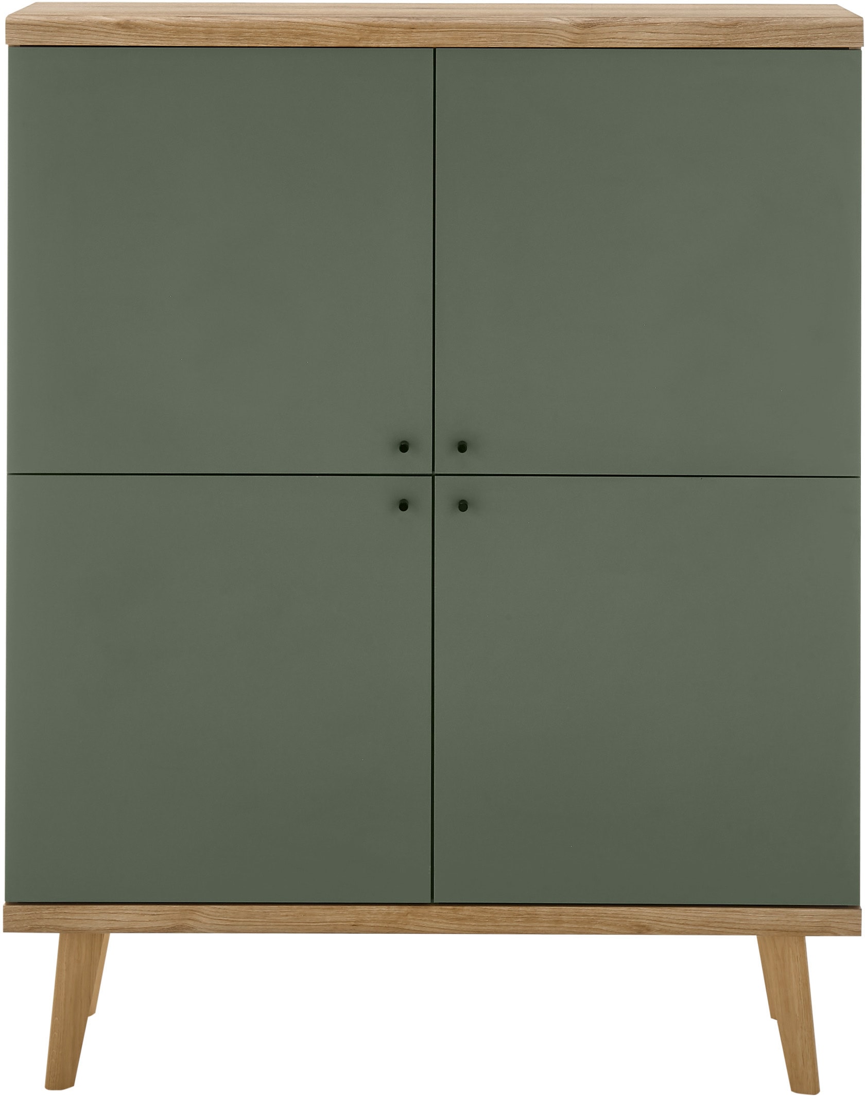 INOSIGN Highboard »MAVAS« in moderner Trendfarbe, Griffe aus Metall (Schwarz), Höhe 134 cm