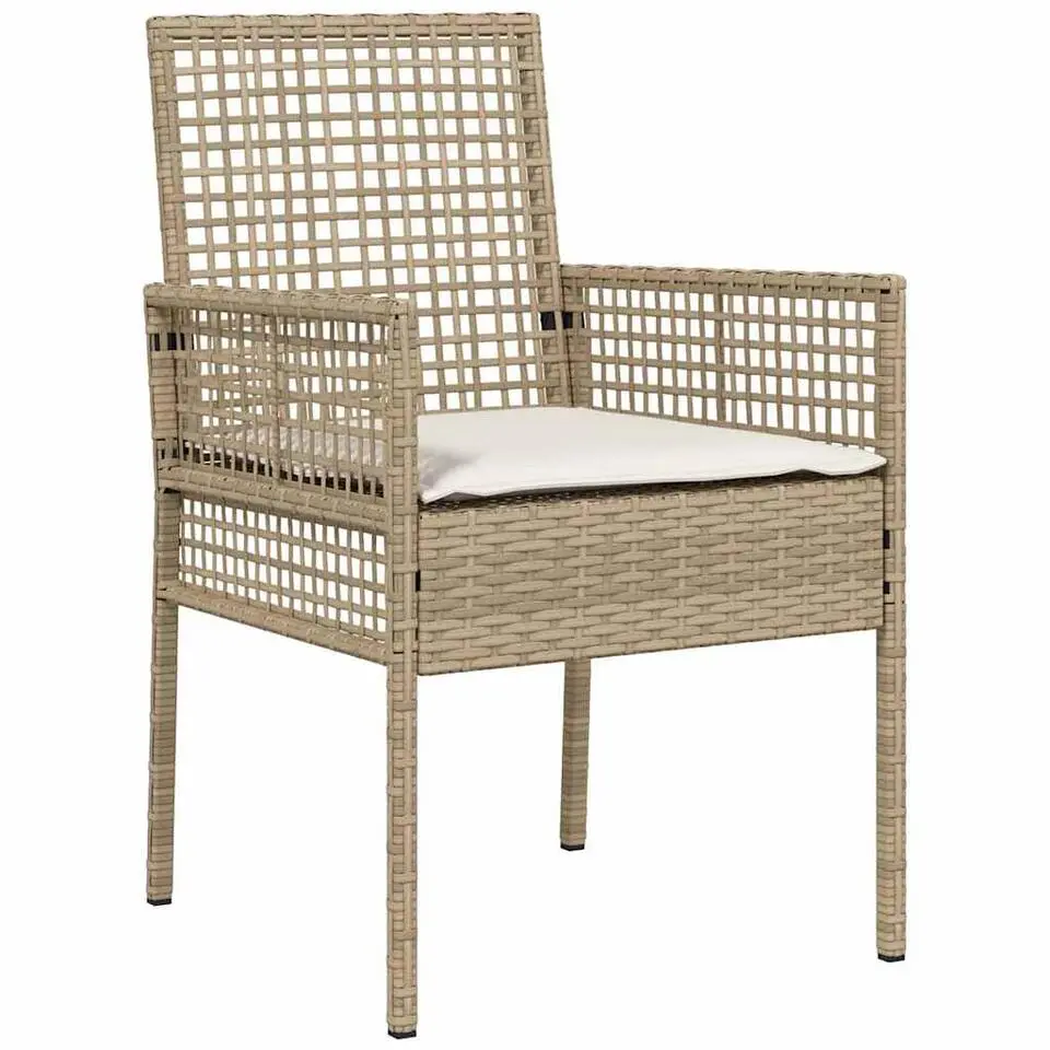 vidaXL - Tuinstoel - Beige - Poly rattan - 53 x 60 x 85cm