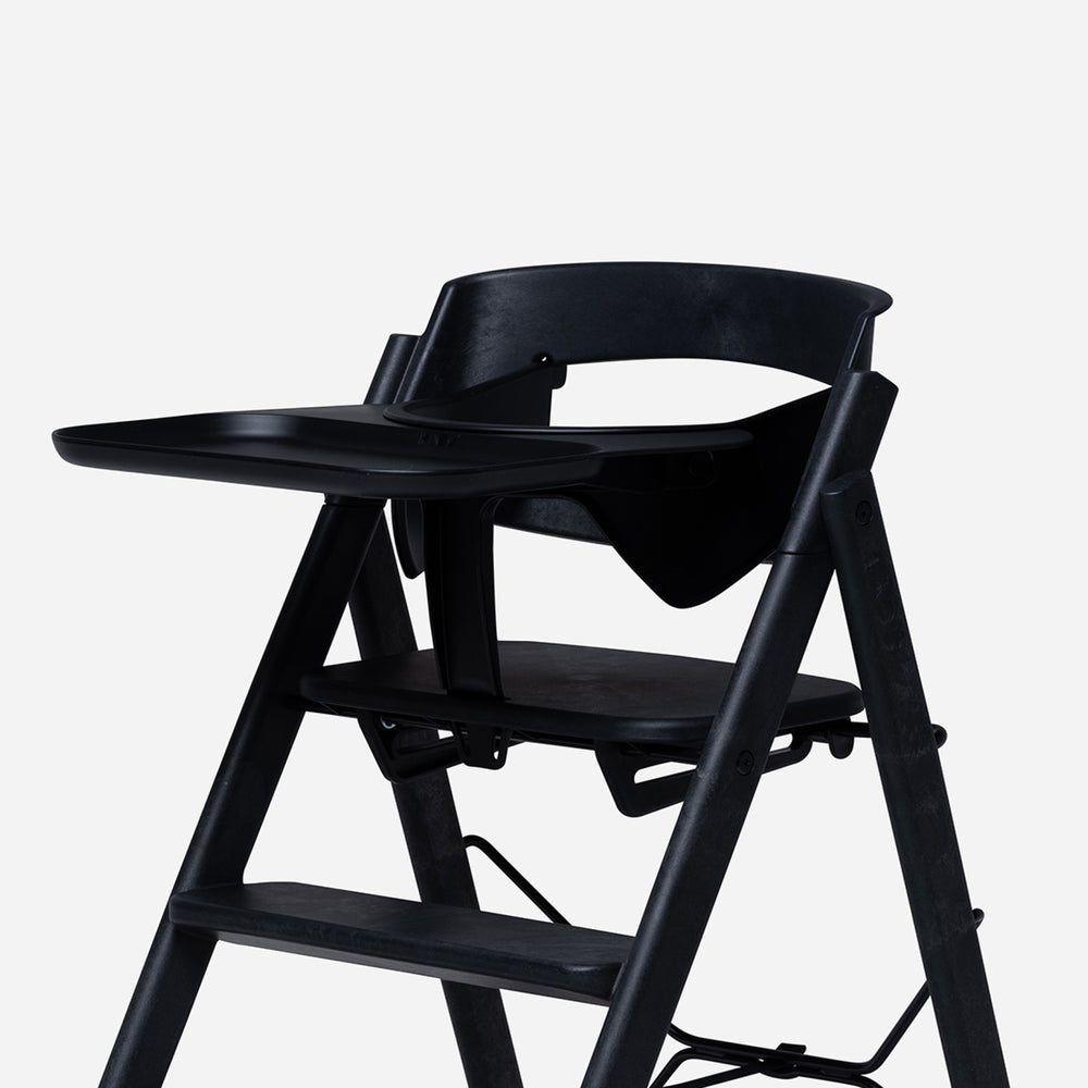 Køb KAOS Charcoal Black Klapp Højstol Recycled Med KLAPP® Sikkerhedsbøjle Og Bakke Bundle