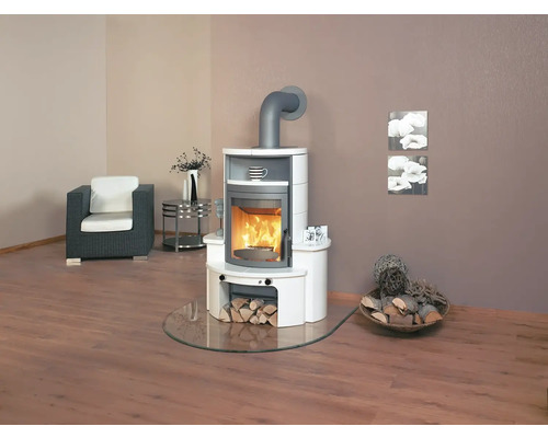 Hark Avenso GT ECOplus keramische haardset, wit, 6 kW