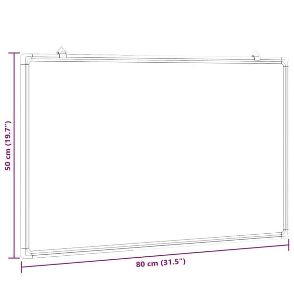vidaXL Magnetisk tavle 80x50x1,7 cm aluminium
