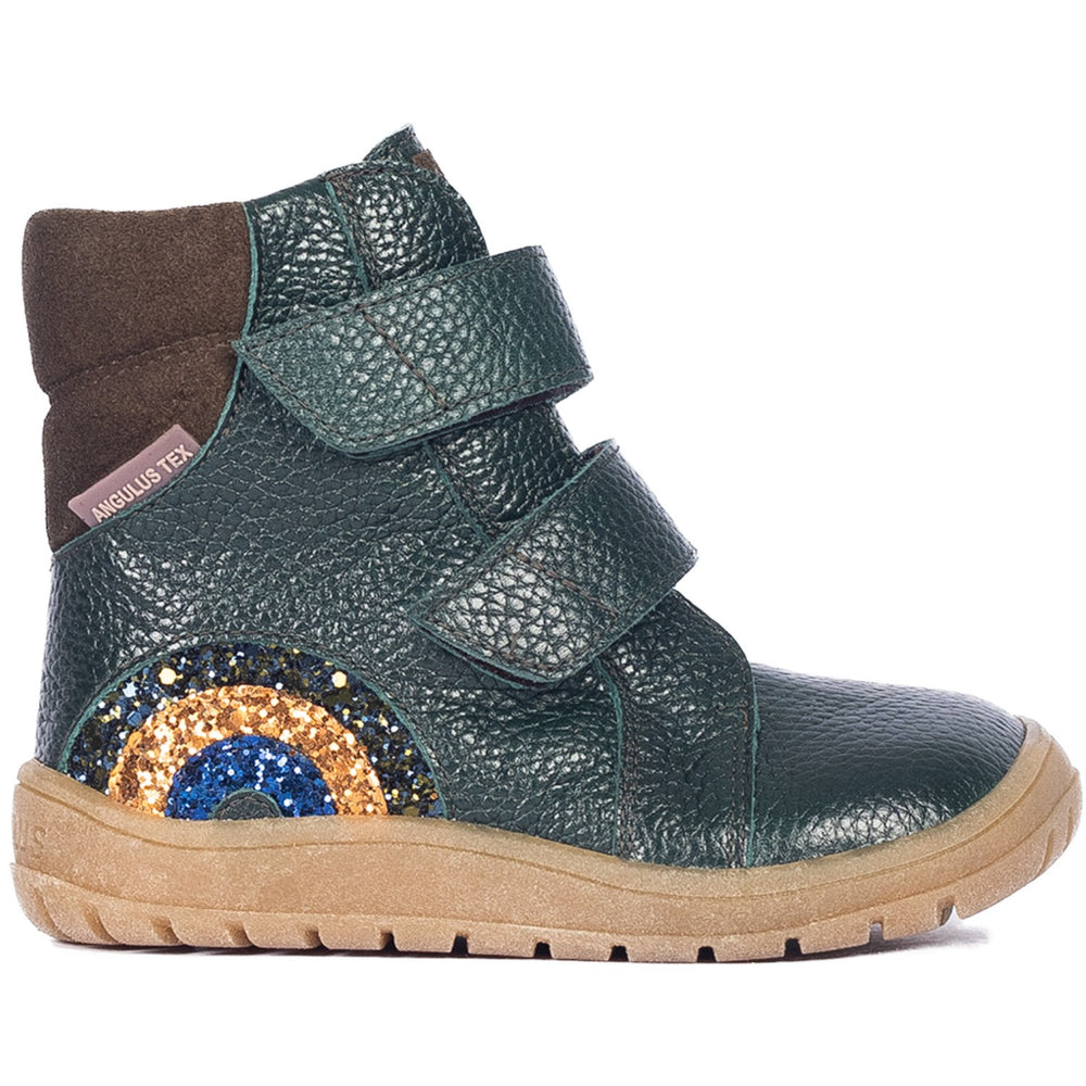 Køb Angulus Deep Teal/Forrest/Glitter Tex-Støvle Med Funklende Glitterregnbue