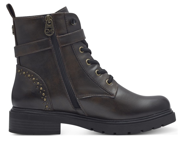MARCO TOZZI by GMK Schnürboots »VERICO«  , Blockabsatz, Schnürstiefelette, Chunky Boots mit Gummizug-Schnürung