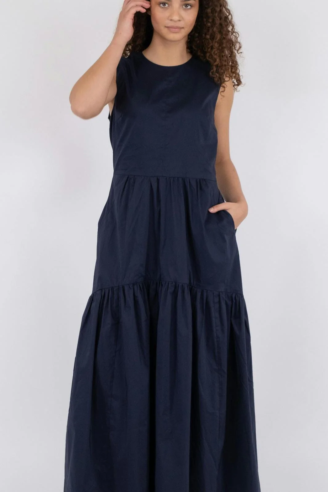Neo Noir Eysha Poplin Dress navy