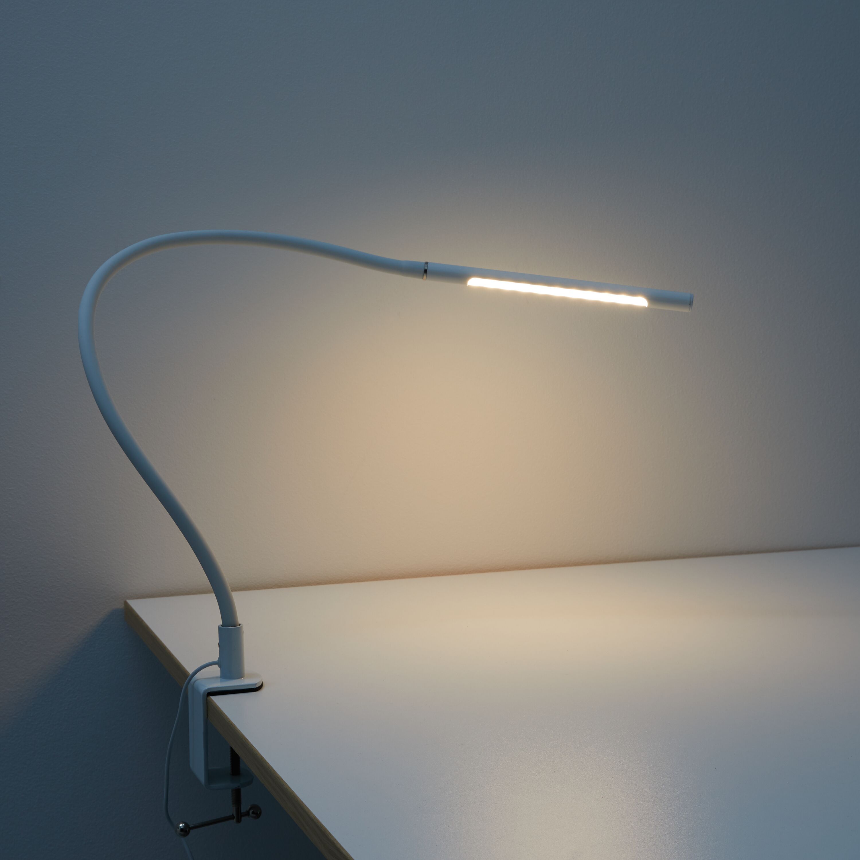 IVO Klemmleuchte - Weiss / B: 1.4 cm x T: 6.5 cm x H: 85.0 cm