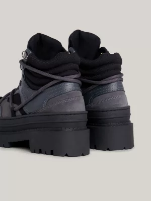 Botas de cano curto híbridas com cadarço