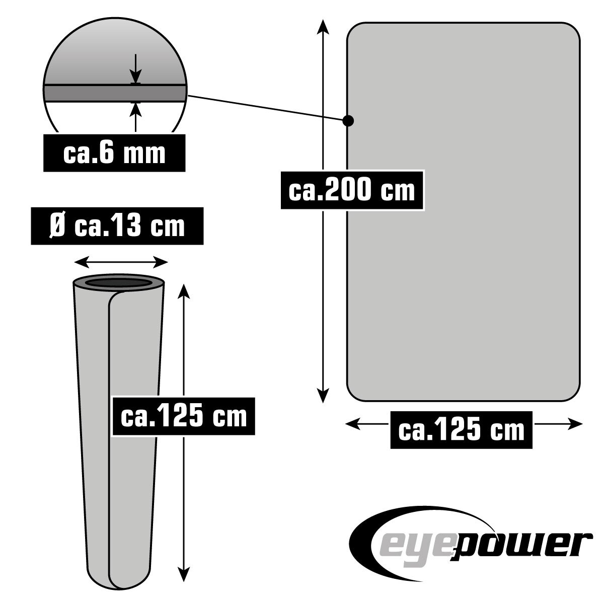 200x116 XXL Fitnessmatte - 6mm Extra Breite Yogamatte - Rutschfeste Sportmatte