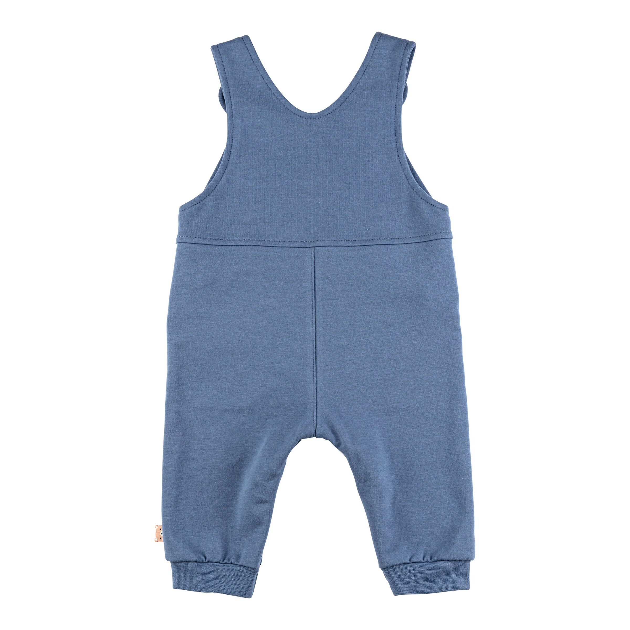 Bornino - Tiny Friends 2-tlg. Set Latzhose und Shirt langarm Bär blau/natur
