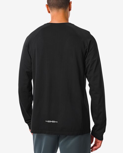 t-shirt de sport homme sans coutures noir