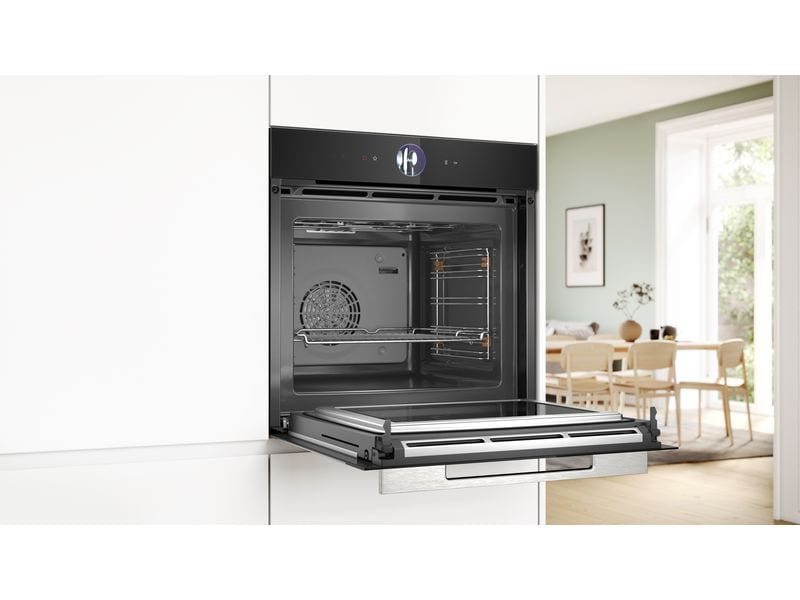 Bosch Einbaubackofen HMG7361B1 Schwarz Einbaubackofen mit Mikrowellenfunktion