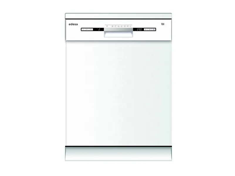 Edesa EDW-6230 WH, Fritstående, Fuld størrelse (60 cm), Hvid, Knapper, LED, Lavere, Øvre