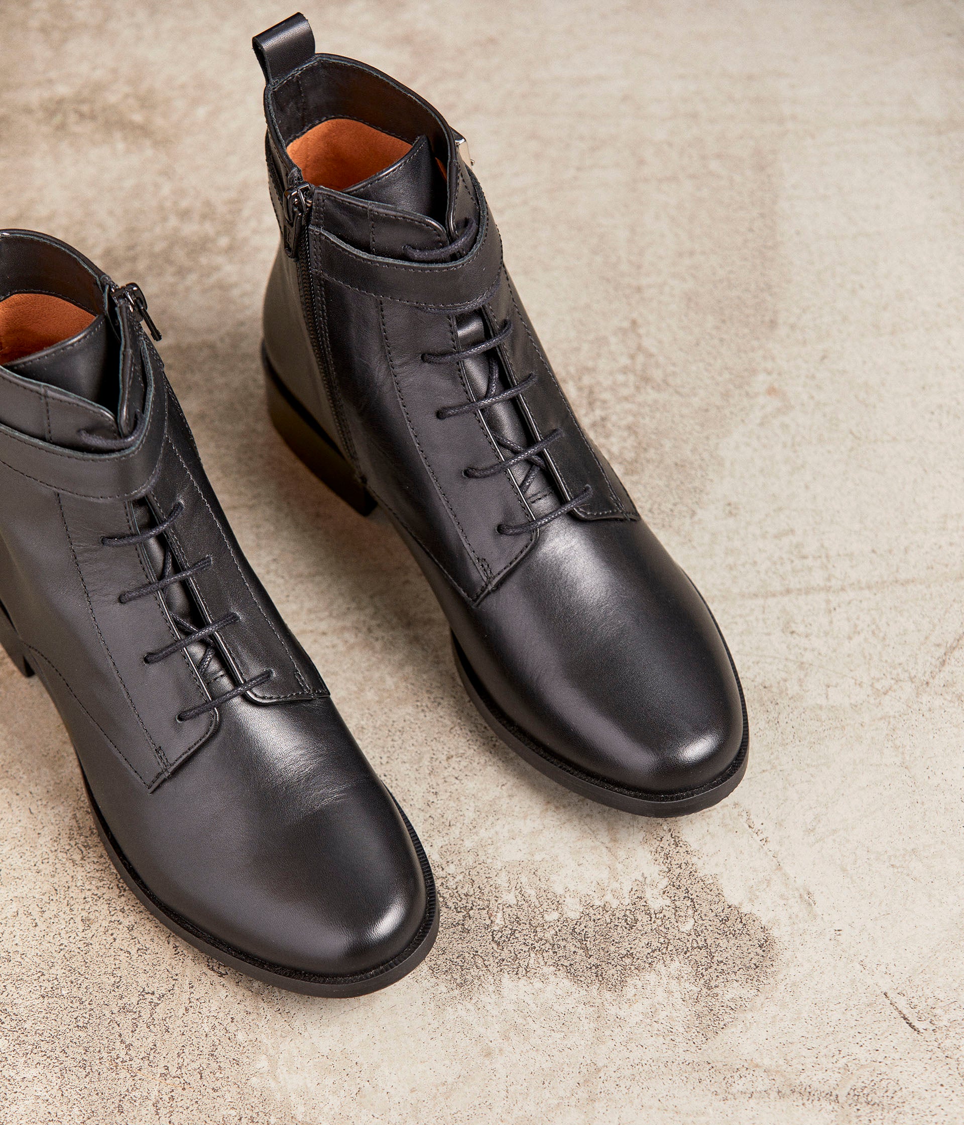 Bottines noires cuir Marc