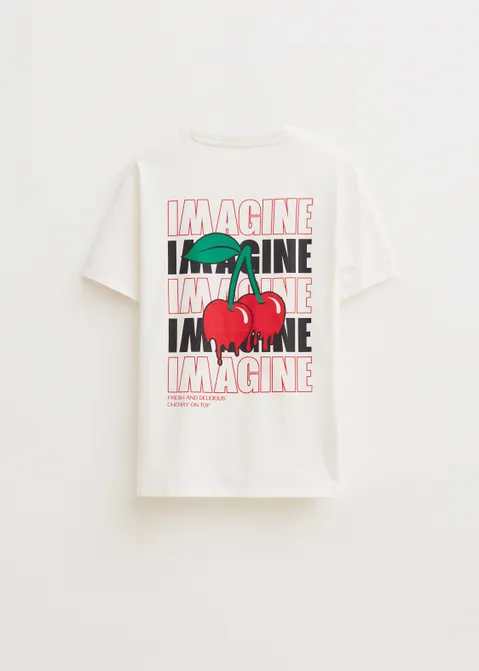 T-shirt met print imagine off-white (WIT.O)