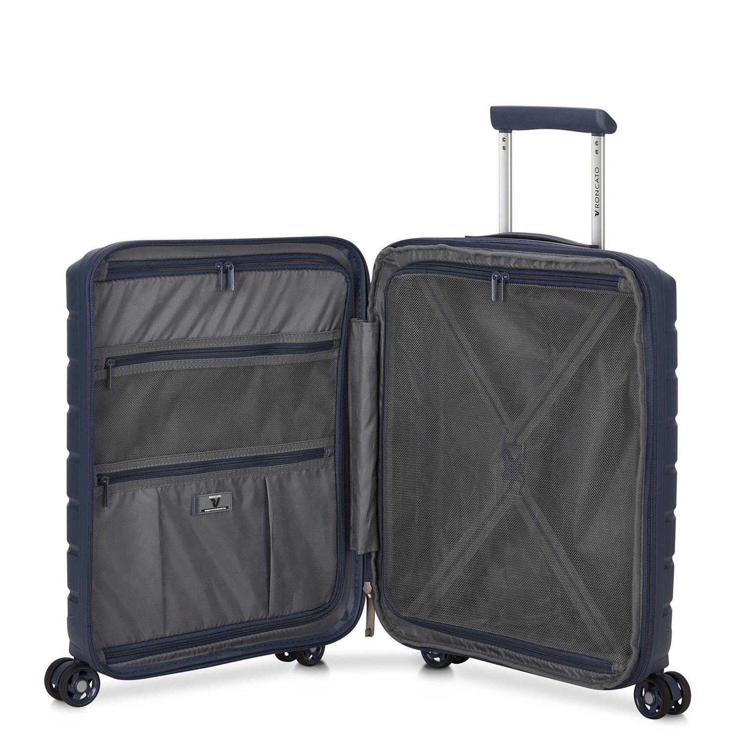 Roncato B-Flying Cabin Trolley 55 with Front Pocket blu notte