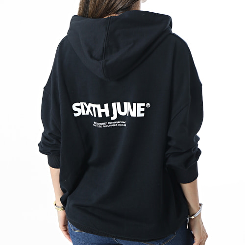 Robe Sweat Capuche Femme 32606 Noir