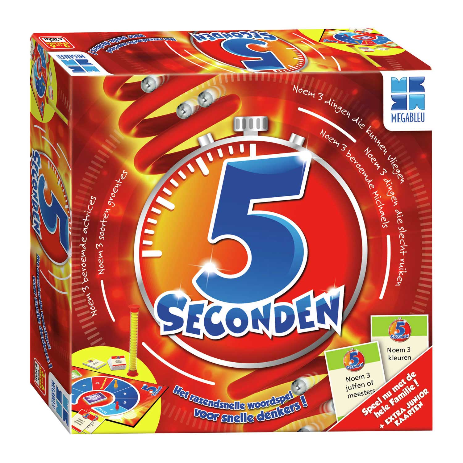 Megableu 5 Secondes met Extra Junior Kaarten - Bordspel