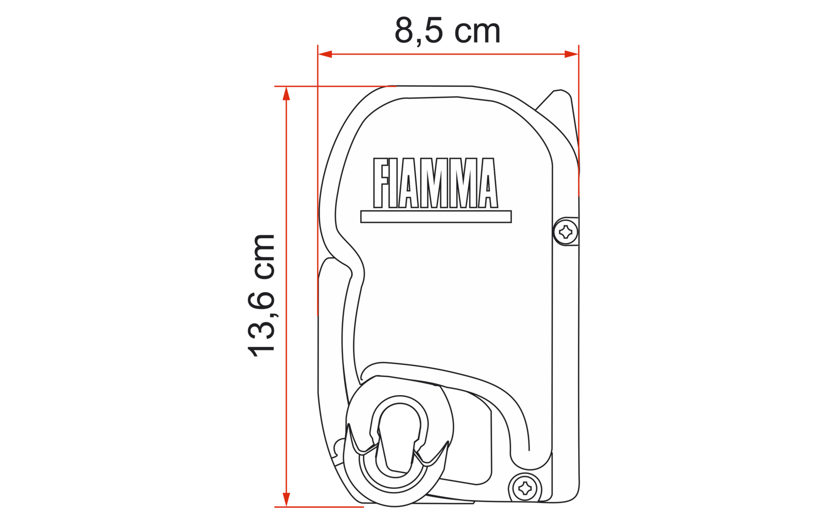 Fiamma Wandmarkise F45s 260 cm für Rechtslenker VW T5/T6 Multivan / Transporter (Titanium / Royal Grey)