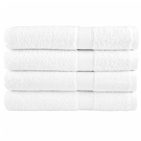 vidaXL Premium saunahåndklær SOLUND 4 stk hvit 80x200 cm 600gsm