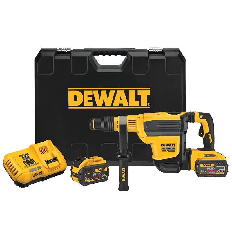DeWALT DCH614X2 54V FlexVolt li-ion accu combihamer SDS-max set (2x9.0Ah) in koffer