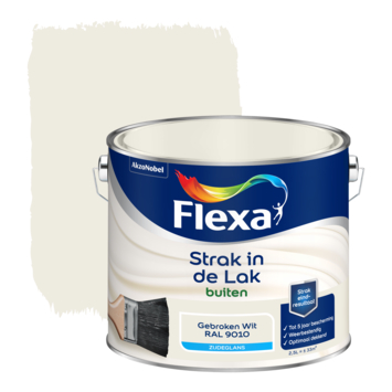Flexa Strak in de Lak buitenlak zijdeglans RAL 9010 gebroken wit 2,5 liter