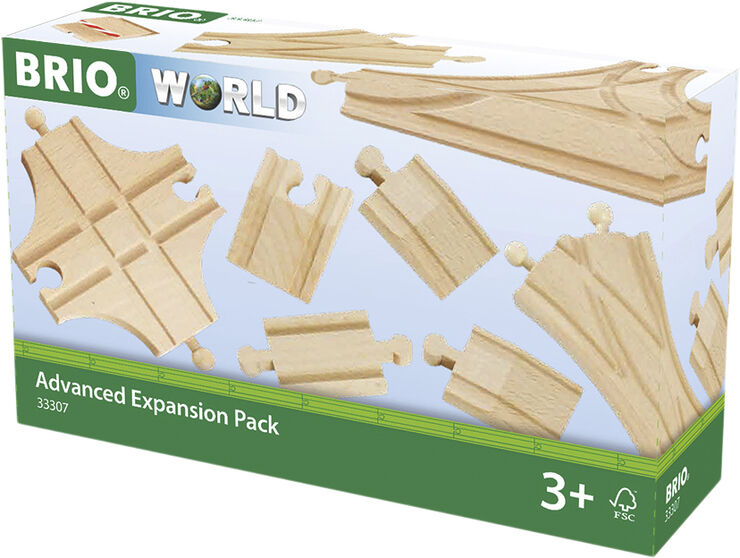 Brio Skinnesæt 11 dele m kryds Beige